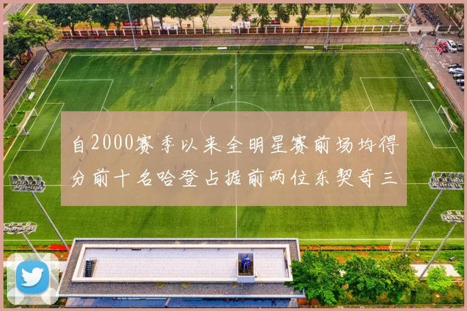 自2000赛季以来全明星赛前场均得分前十名哈登占据前两位东契奇三次上榜